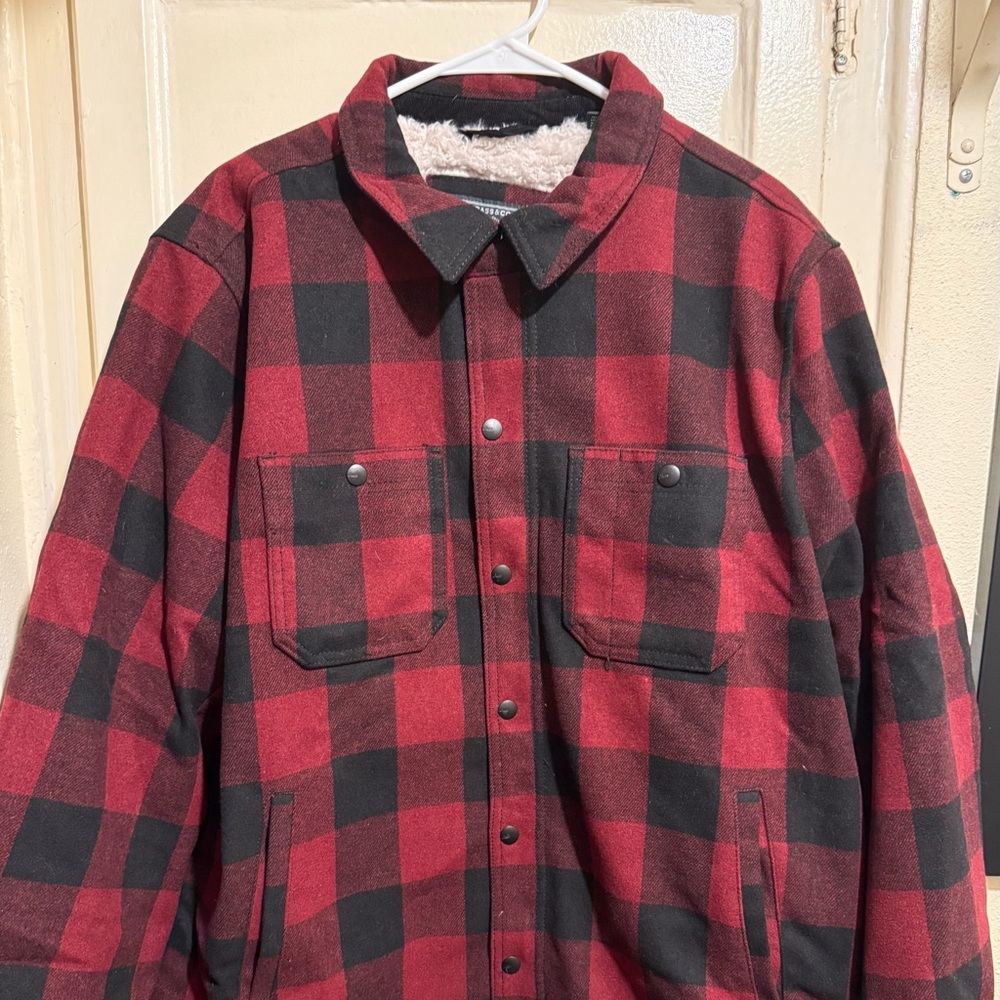 G.H. Bass & Co. Red and Black Checkered Men's Jacket